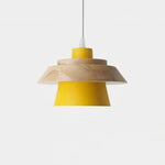 Suspension Bois Naturel-Lumenzo-Jaune-Lumenzo
