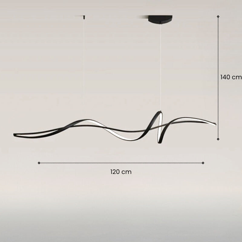 Suspension Cuisine Design-Lumenzo-Noir-120cm-Lumenzo