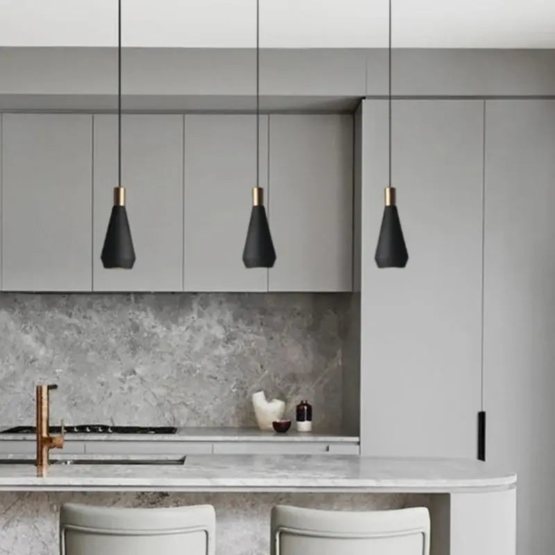 suspension industrielle noire vintage 1