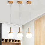 suspension scandinave bois vintage 